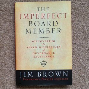 4/$20 The‎ Imperfect Board Member by Jim Brown - Hardcover
